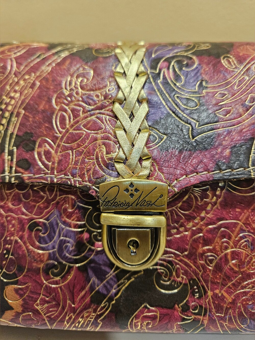 Patricia Nash Vintage Italian Paisley Crossbody Bag - Picture 8 of 13